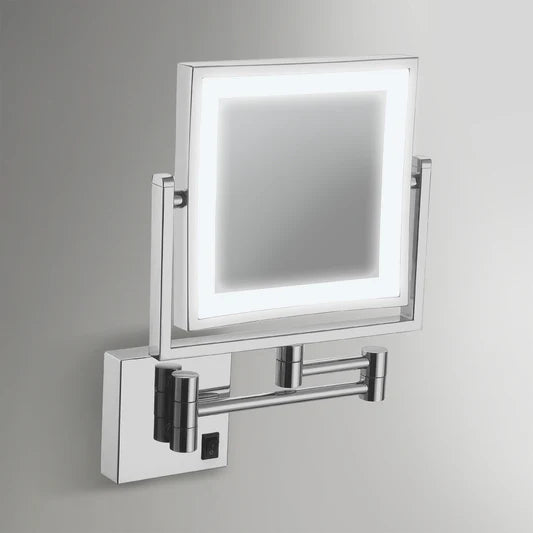 Wall mounted lighted mirror